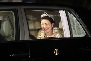 10月22日の深夜、一連の儀式を終えられた雅子さまは笑顔で