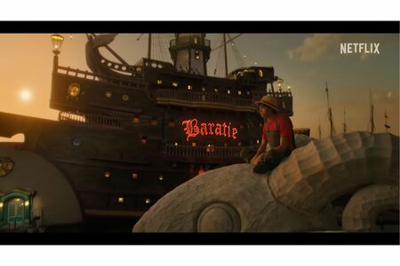 『ONEPIECE』に登場する海上レストラン『バラティエ』は見事に再現されている様子（Netflix公式YouTubeチャンネルより）