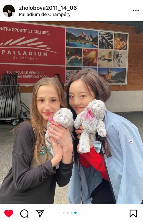 ウクライナの女子選手のインスタグラムより
