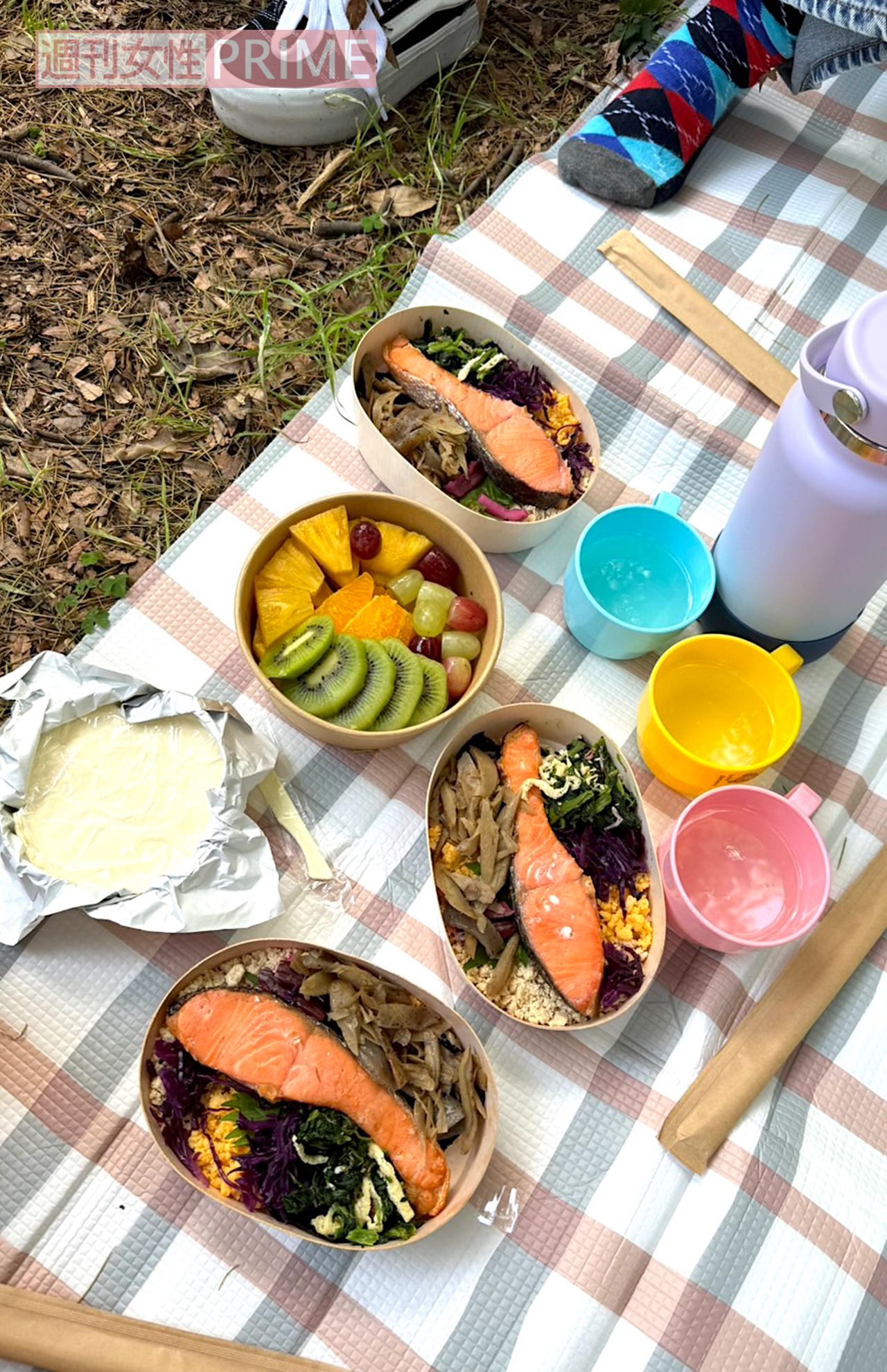 天気のいい日はお弁当を持って公園でごはんを食べたりします　撮影／加藤綾菜