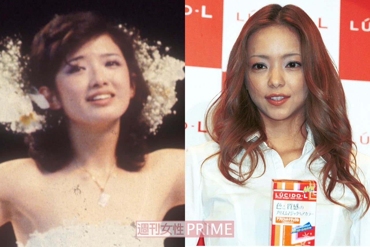 （左から）山口百恵、安室奈美恵