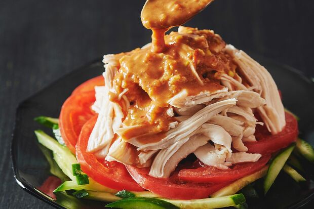 本格味のやせ棒棒鶏/1人分266kcal〔写真／林紘輝（扶桑社）〕