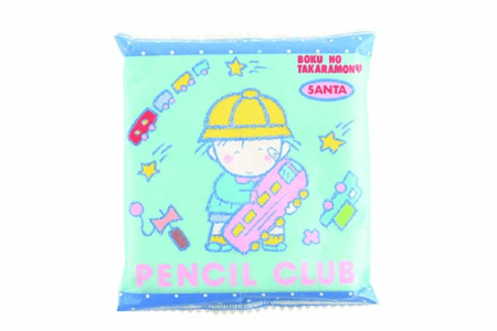 ミニポケットティッシュ・ペンシルクラブ（C）2023San-XCo.,Ltd.AllRightsReserved.'84年誕生。クレヨンタッチで描かれた男の子“サンタくん”と女の子“プンちゃん”というキャラクター。「“これぞ'80年代”という感じのパステルカラーです」