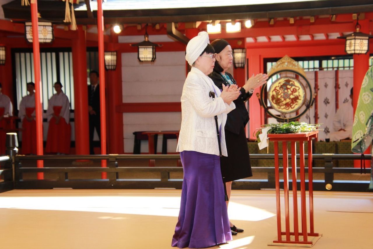 昨年、ダマ奈津子さんと生田神社にて、神戸の生田神社では郡司さんと具体的な周年行事の話をしていたそう