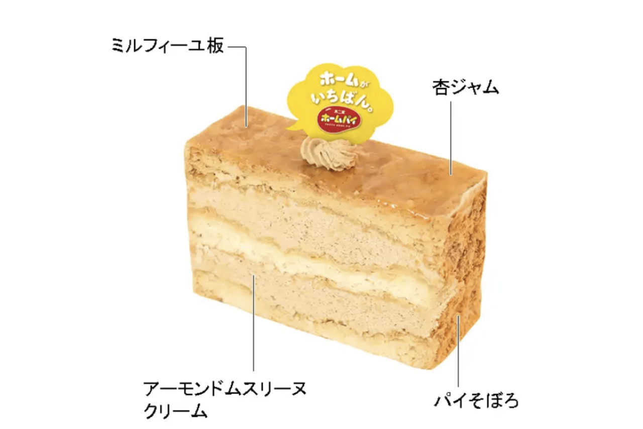 ホームパイアーモンドクッキーミルフィーユ（公式サイトより）