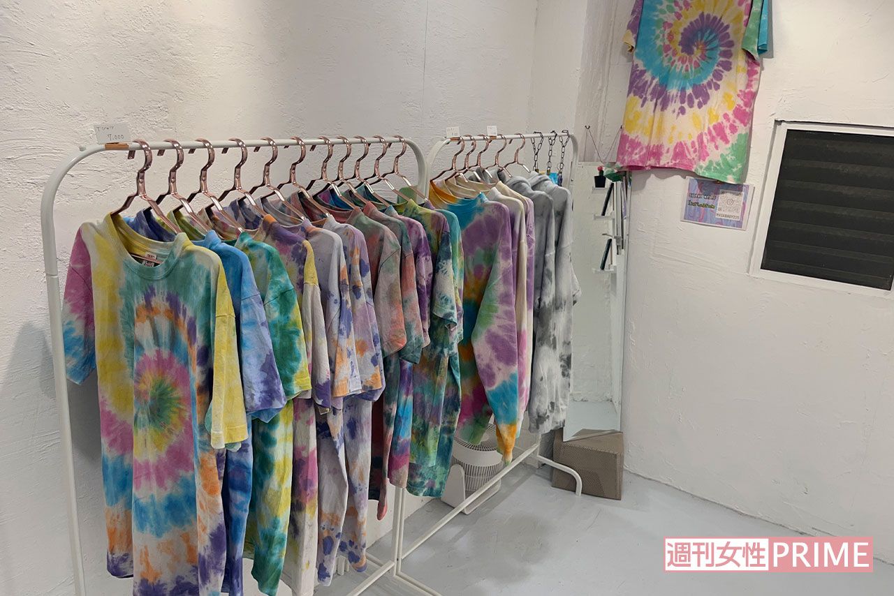 アート以前より取り組んでいたタイダイ染めTシャツ