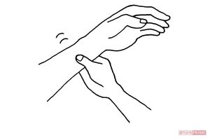 内関（ないかん）手のひら側で、手首の線の中央から指幅3本分ひじ側に上がったところ。イラスト／水口アツコ