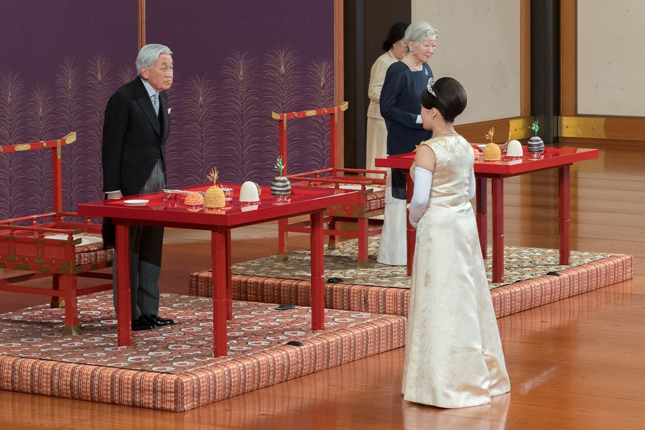 '18年10月、高円宮家の絢子さまが行われた『朝見の儀』。眞子さまも皇室を離れる際には行われる儀式