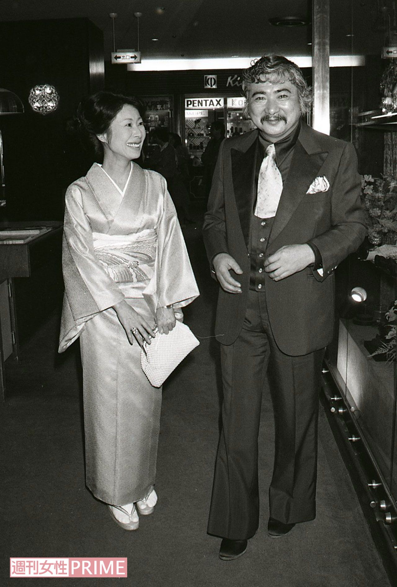 勝新太郎さんと中村玉緒さん（1980年）