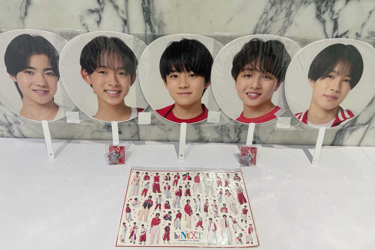 『be　NEXT～Summer　Live　2026～』の会場ではオフィシャルグッズの販売も（TOBE公式Xより）