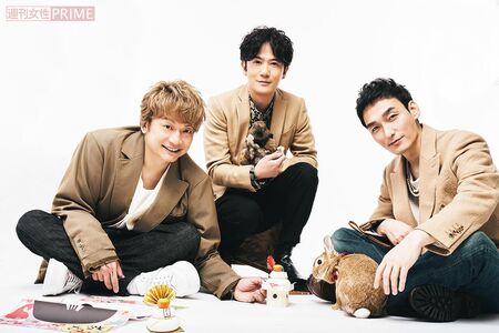 『新しい地図』の3人（左から香取慎吾、稲垣吾郎、草なぎ剛）（撮影／廣瀬靖士）