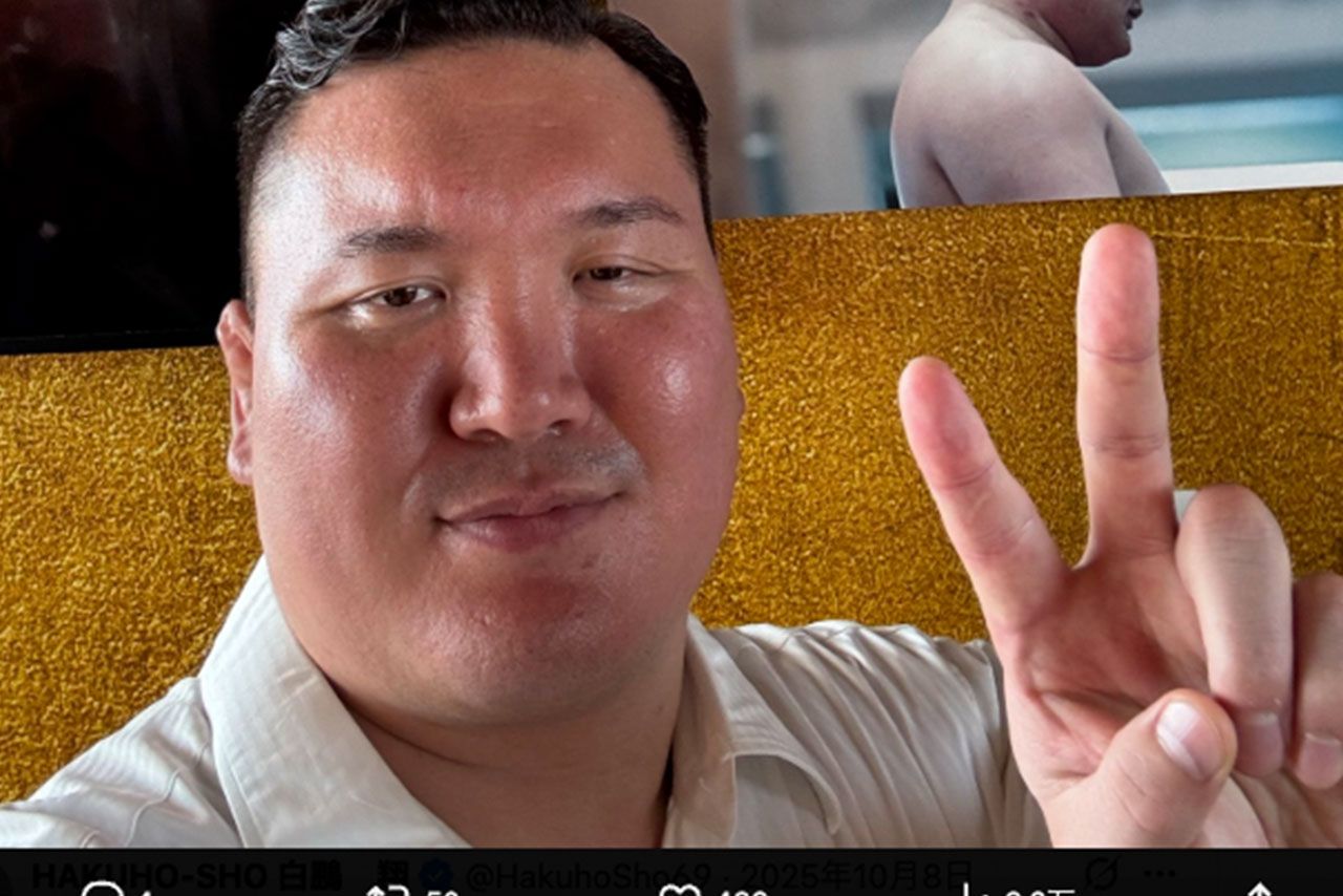 元横綱の白鵬翔氏（本人の公式Xより）