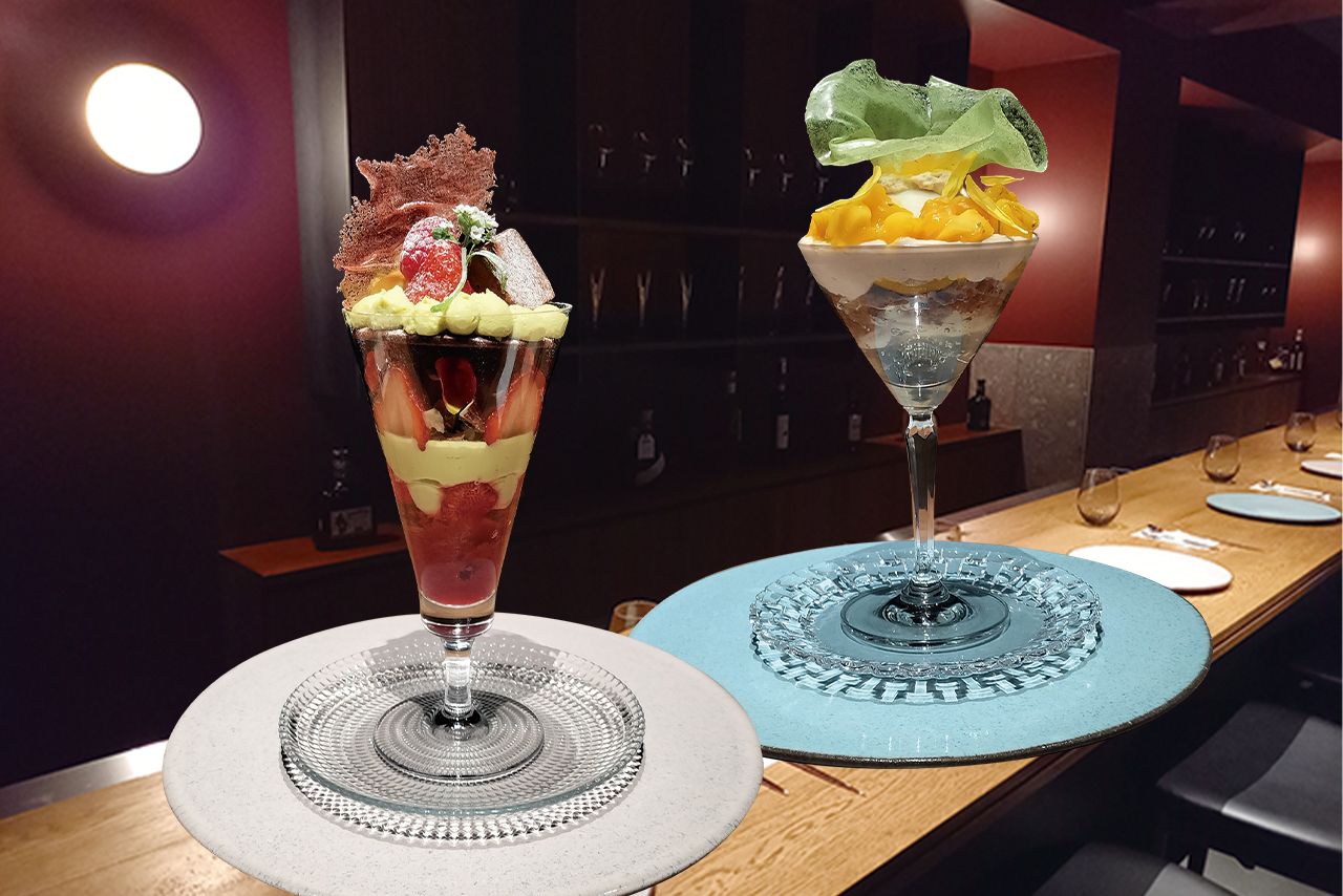 parfait&bar PETTEGOLA「Apollo」（左・2420円）「甘いささやき」（右・2420円）