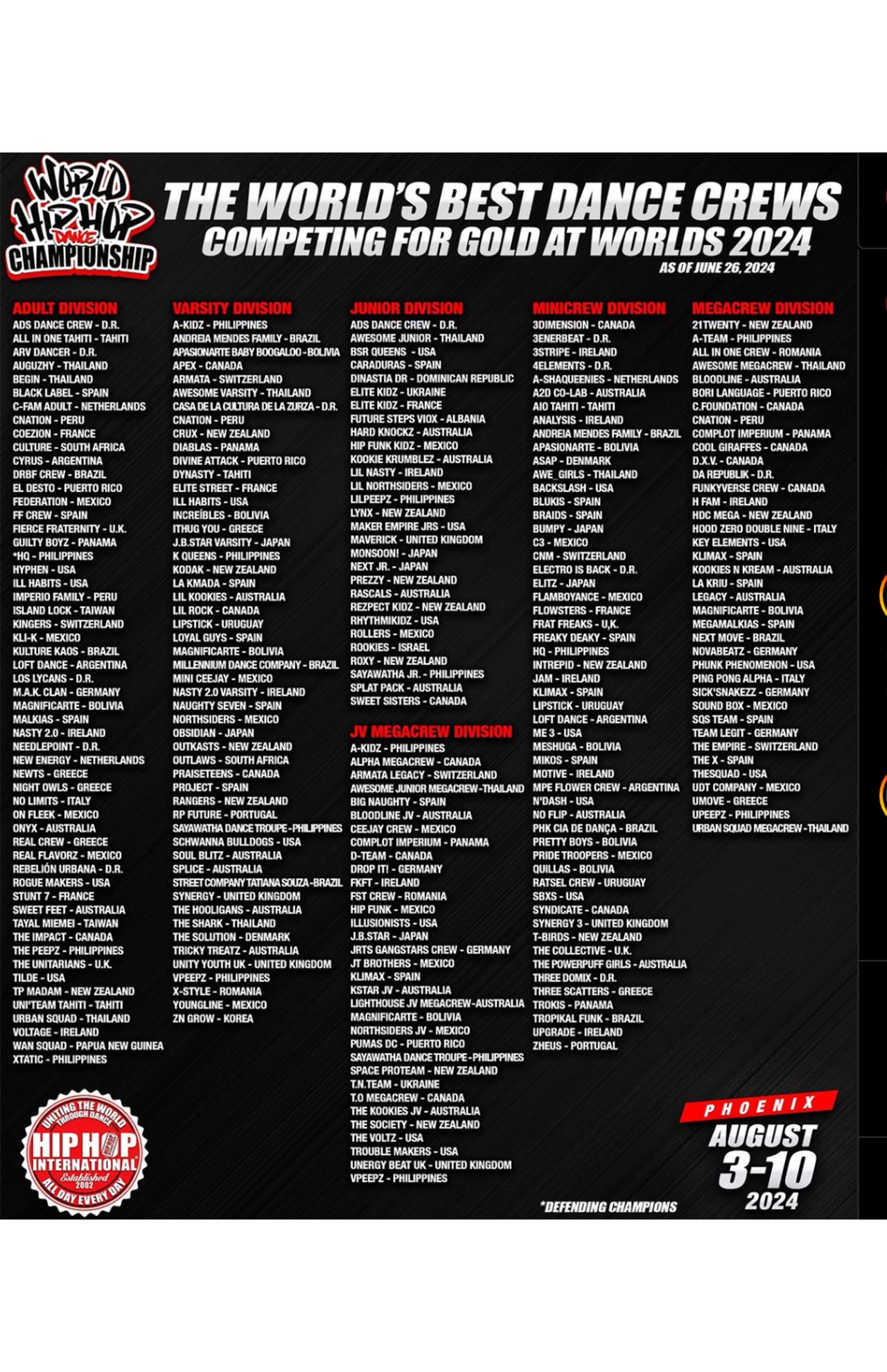 この時点では『BUMPY-JAPAN』の文字が（HipHopInternational公式Instagramより）