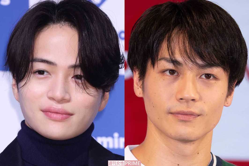 左からtimeleszの菊池風磨、Travis Japanの松田元太