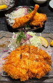 こんなにおっきいジャンボカツ! 美味しくって完食です
