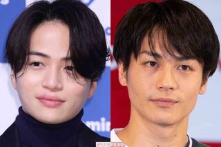 左からtimeleszの菊池風磨、Travis Japanの松田元太