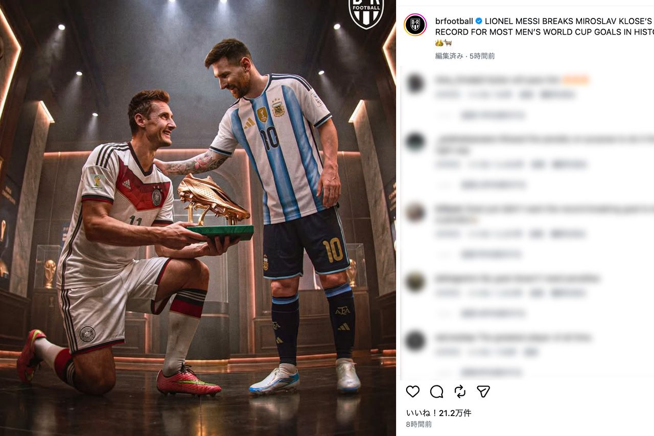 米メディア『ブリーチャーレポート』では多くの生成AI画像も投稿されている（公式インスタグラムより）