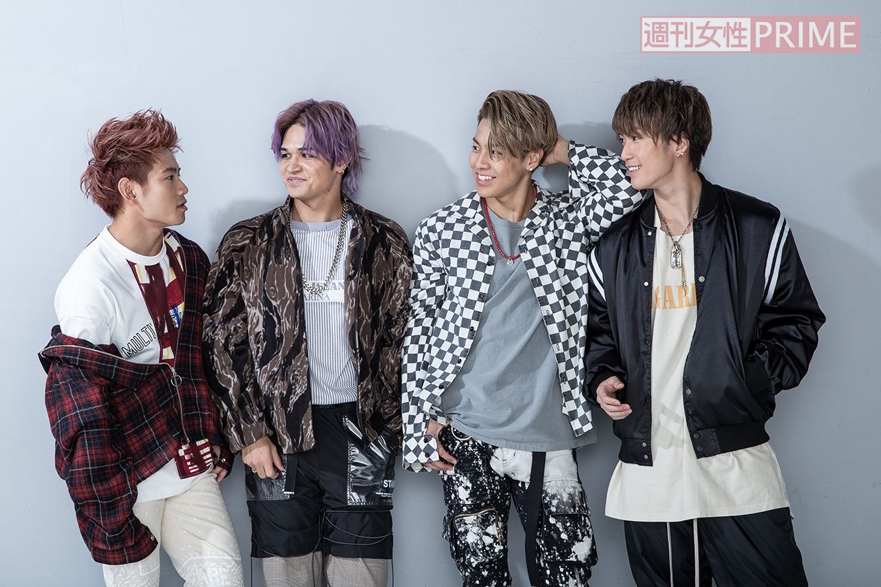 左から、浦川翔平(21)、与那嶺瑠唯(23)、RIKU(24)、藤原樹(20)　撮影／廣瀬靖士