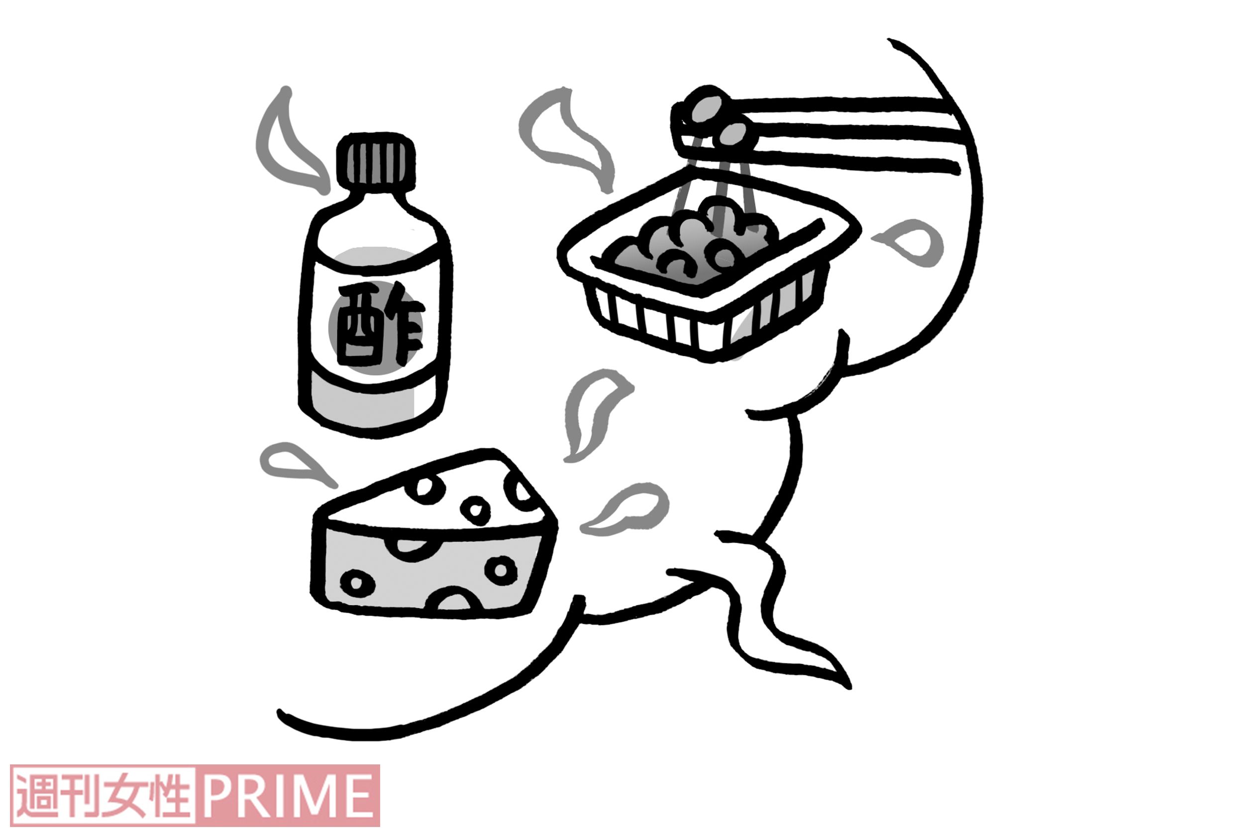 少量でも納豆やウォッシュチーズのような強いニオイを感じる“イソ吉草酸アルデヒド”