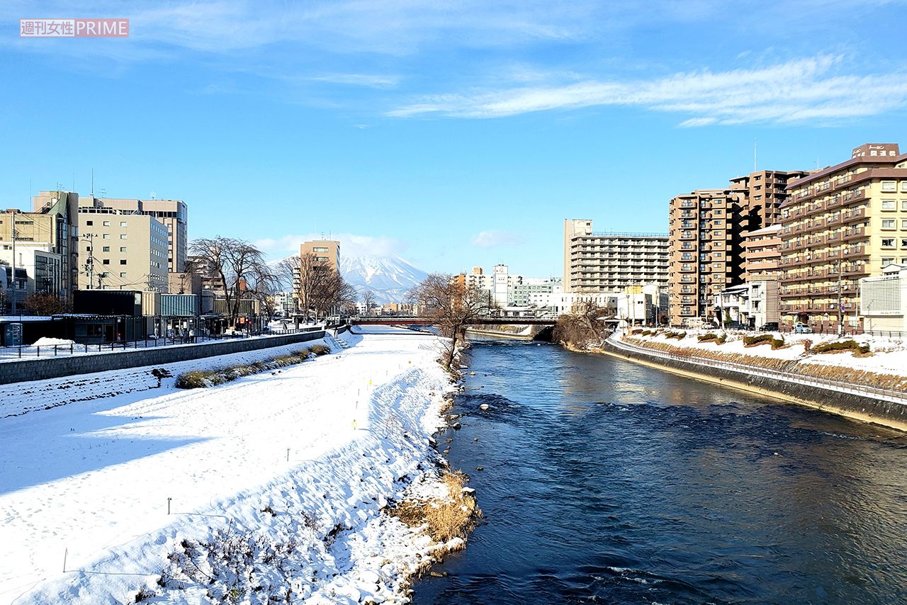 岩手県盛岡市の開運橋からの景色　撮影／編集部