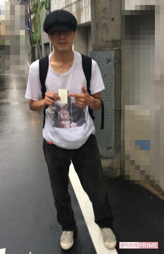 2018年6月初旬、自宅前で週刊女性の直撃に答えた裕太