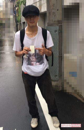 2018年6月初旬、自宅前で週刊女性の直撃に答えた裕太