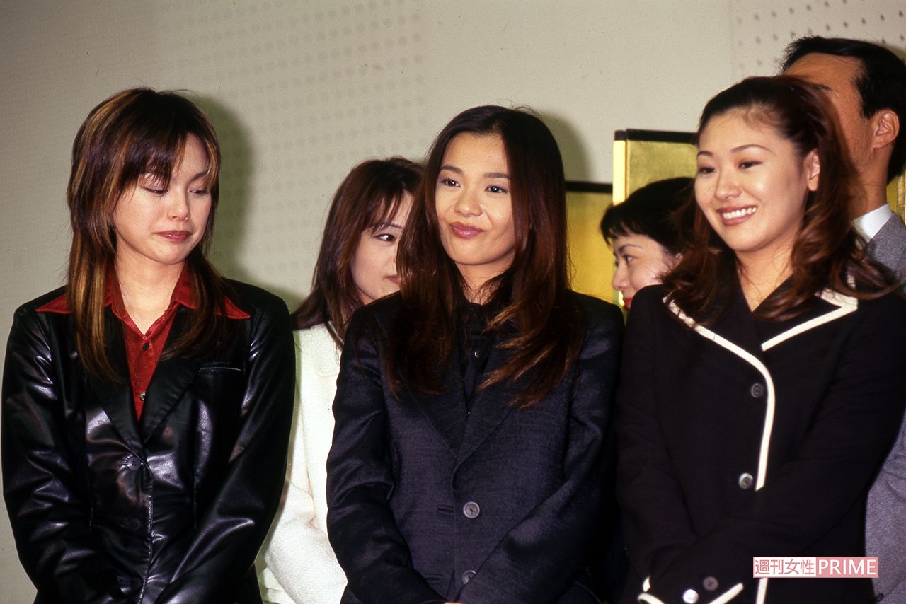 左から相川七瀬、華原朋美、globe・KEIKO（'96年『紅白歌合戦』）