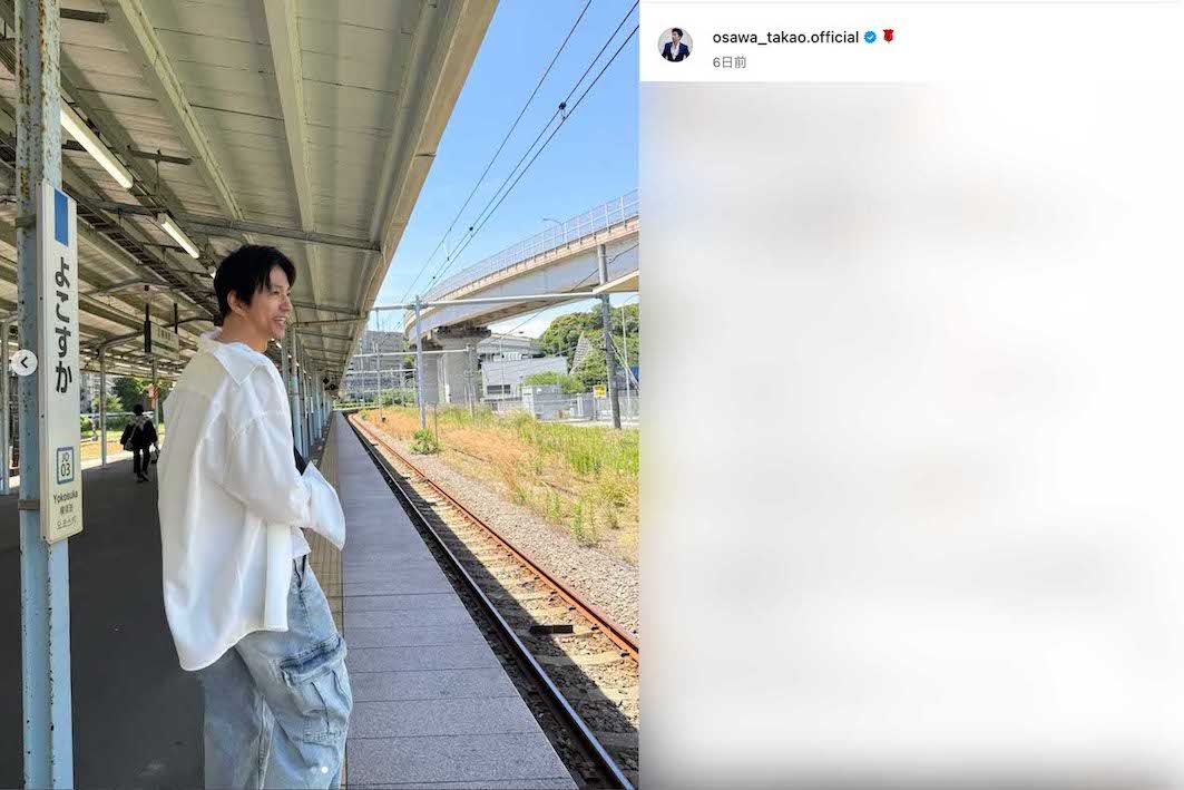 横須賀を訪れた大沢たかお（本人のインスタグラムより）