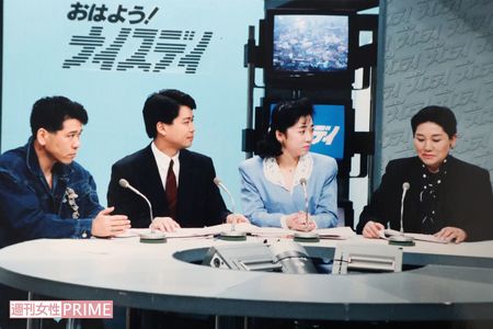 『おはよう!ナイスデイ』スタジオで現場の様子を説明する東海林さん