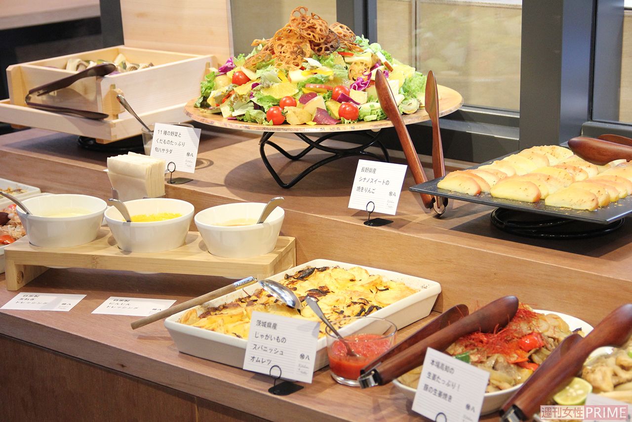 野菜料理ビュッフェを満喫