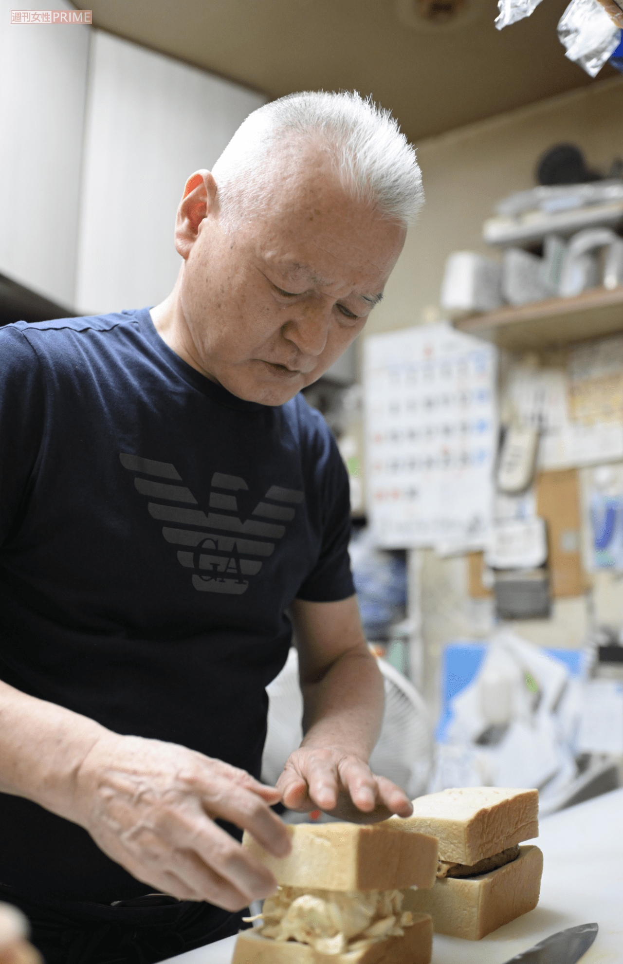 日本一のタマゴサンドを作る店主・原口誠さん（撮影／渡邉智裕）