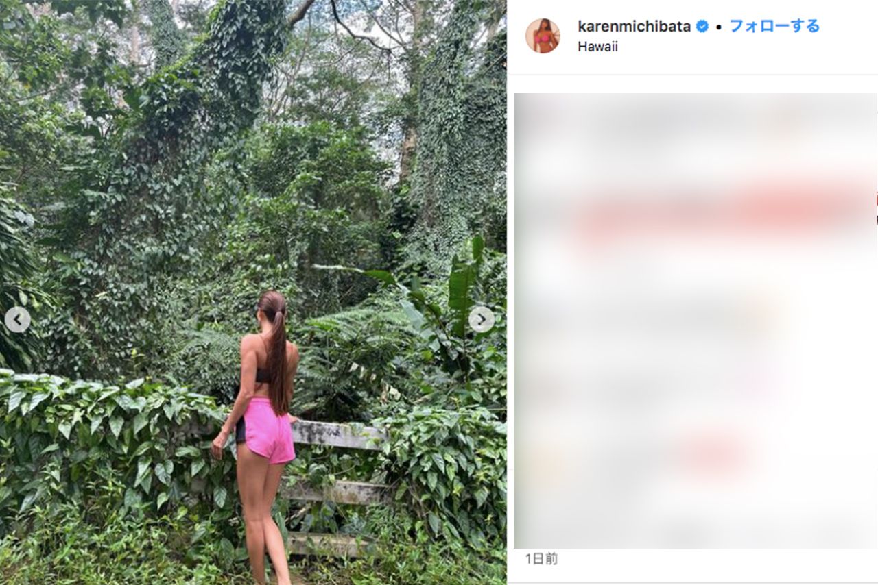 「ムキムキ」肉体改造した道端カレン（本人インスタグラムより）