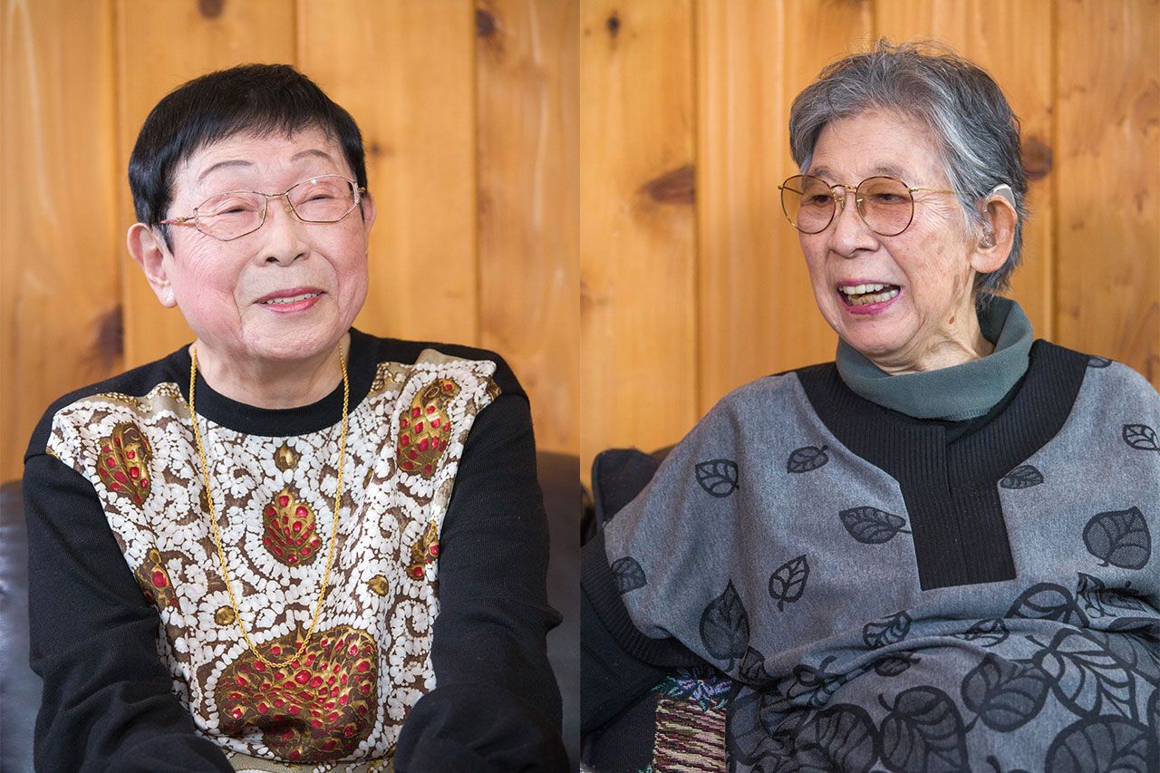 (左から)橋田壽賀子さん、小山内美江子