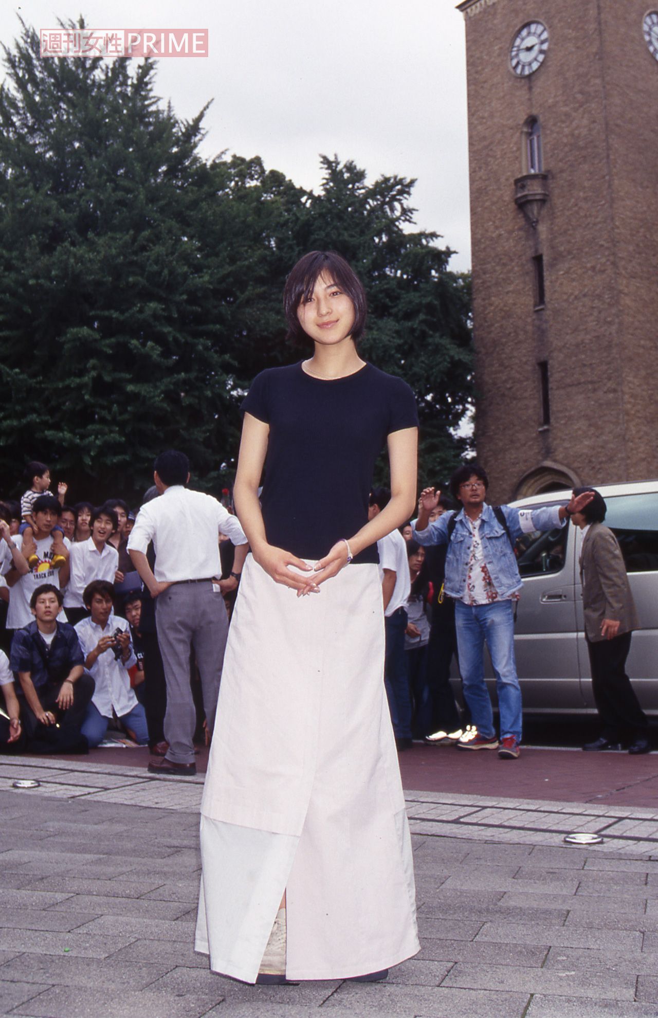 1999年6月、早稲田大学に初登校した広末涼子