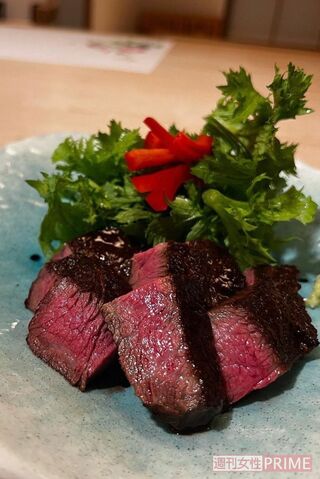 加トちゃんが大好きな龍馬のステーキ。絶品でした