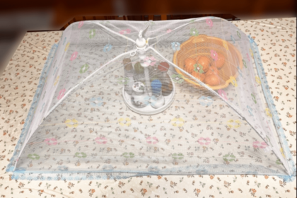 食べ物めがけてやって来るイヤな虫の代表格といえば漢字1文字で、蠅帳。　「蠅入らず」と呼ぶ地域もあり。