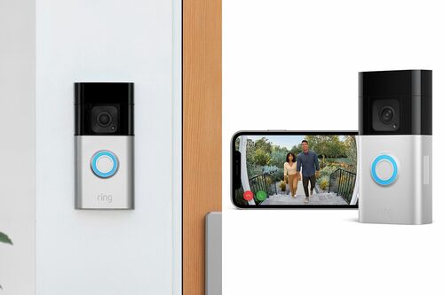 「RingBatteryDoorbellPlus」人が来たら録画。置き配も確認できる。外出中でも、スマホで来客対応可能　※画像をクリックするとAmazonの商品ページにジャンプします。