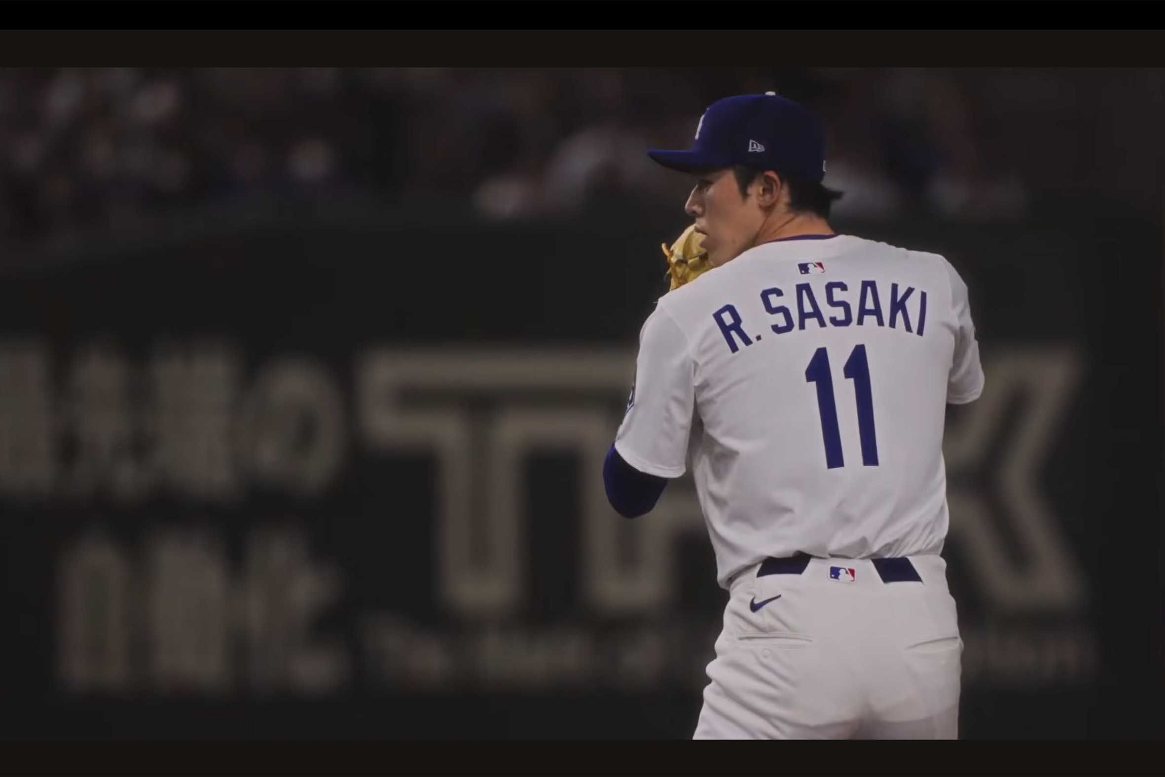 映画『ホームカミング：MLB東京シリーズ』の予告映像に出演する佐々木朗希（ユナイテッド・シネマの公式YouTubeより）