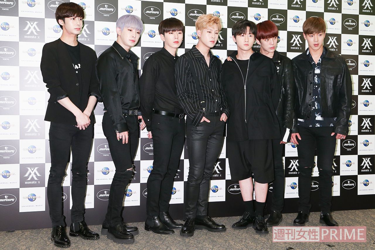 2017年5月に日本デビュー会見を行ったMONSTA X