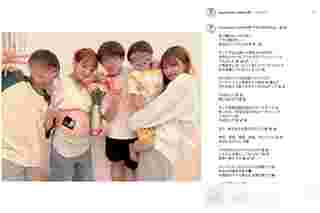 お腹にエコーの写真を貼り付けた辻希美（本人インスタグラムより）