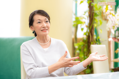 タレント、実業家・岡田美里（撮影／佐藤靖彦）