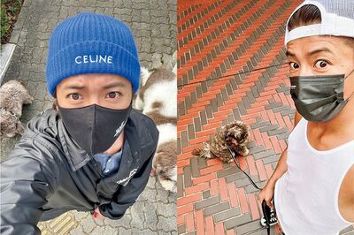 頭にも注目したい。夏はキャップ、冬はニットキャップを愛用する拓哉サマ。右のように後ろ向きにかぶるのもやんちゃでよき（木村拓哉のインスタグラムより）