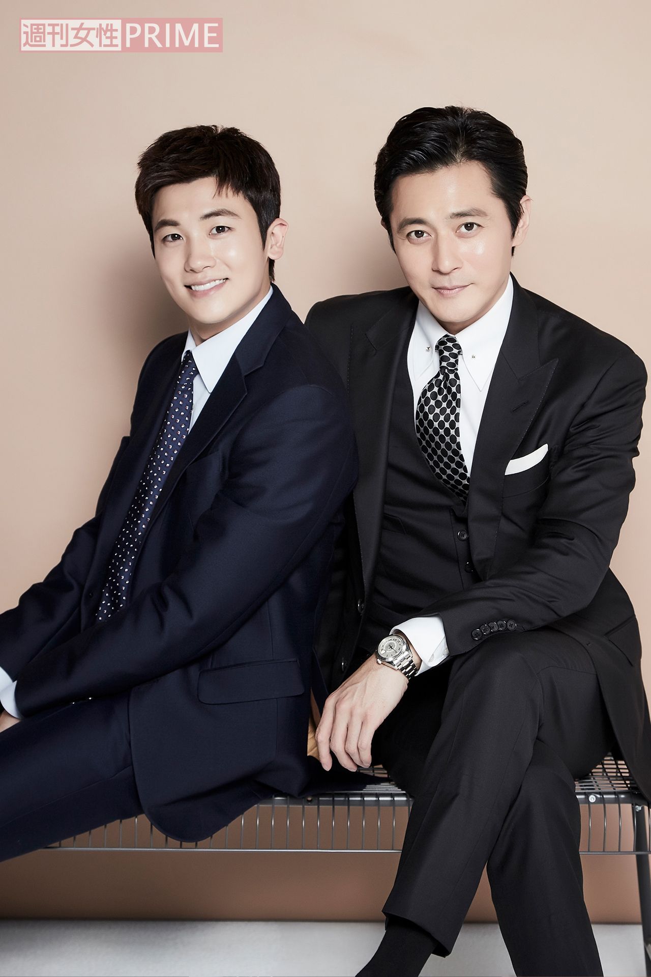 パク・ヒョンシク(左)、チャン・ドンゴン(右)　撮影／キム・ジヒョン