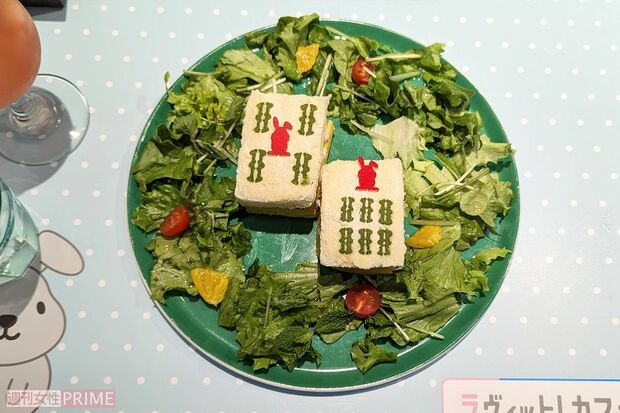 ラヴィット！カフェで提供されているチーソーウーソーラッピーサンド。1400円（税込1540円）