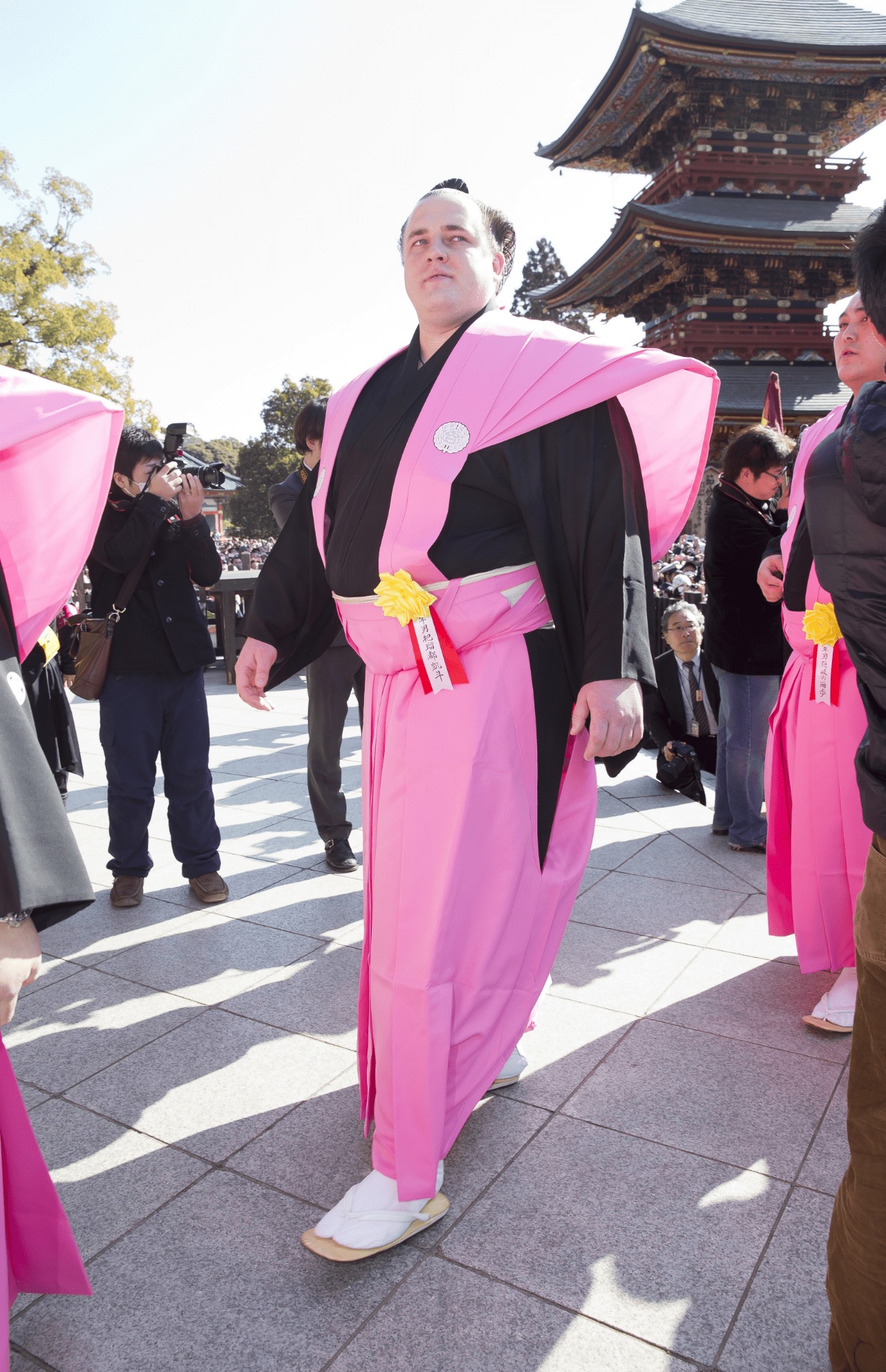 2013年、成田山節分会に参加した力士たち（写真／廣瀬靖士）