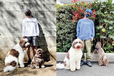春の“さんさん”コーデ。ロンＴやトレーナーは＋キャップで少年のよう。ブルーもお似合い（木村拓哉のインスタグラムより）