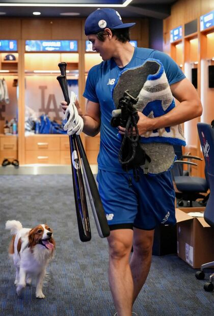 2026年1月8日にデコピンとの写真が投稿された大谷翔平のインスタグラム