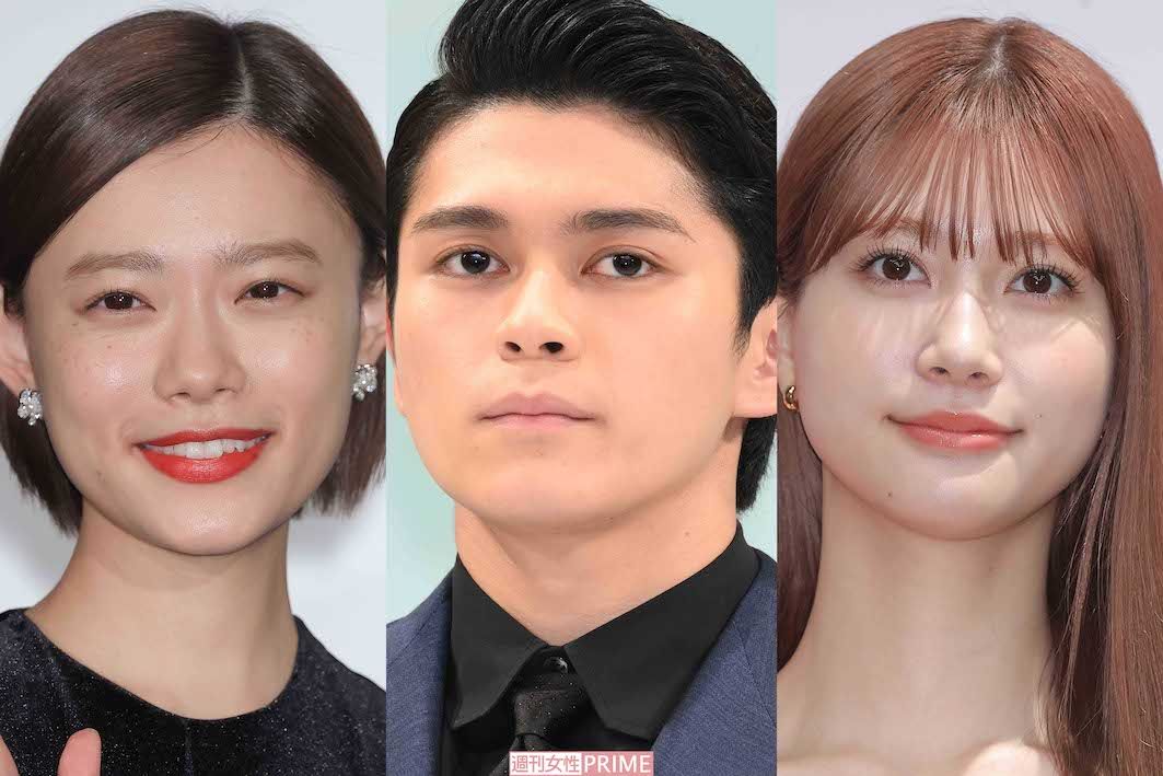 左から杉咲花、眞栄田郷敦、生見愛瑠