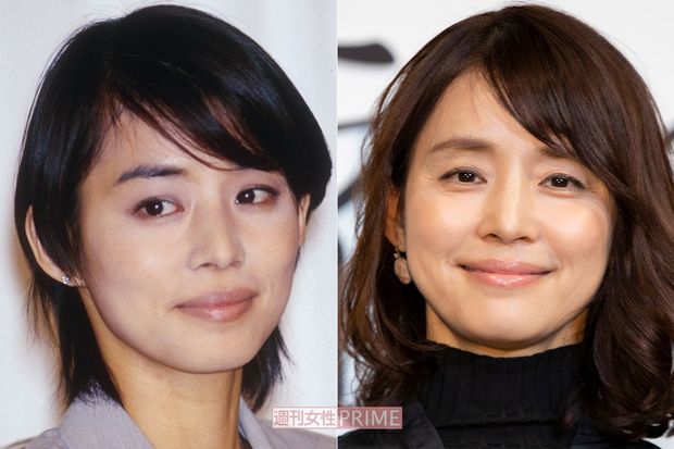 石田ゆり子（左・1990年代、右・2019年）